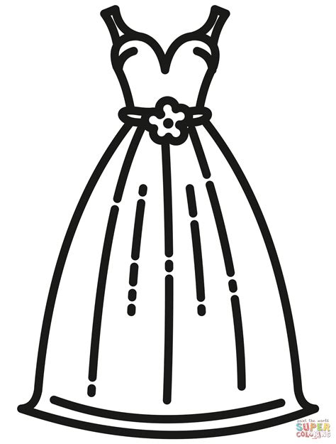 Dibujo De Vestido De Novia Para Colorear Dibujos Para Colorear