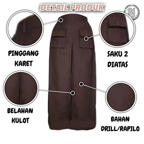 Jual Seragam Sekolah Celana Kulot Panjang Pdl Pramuka Putri Shopee