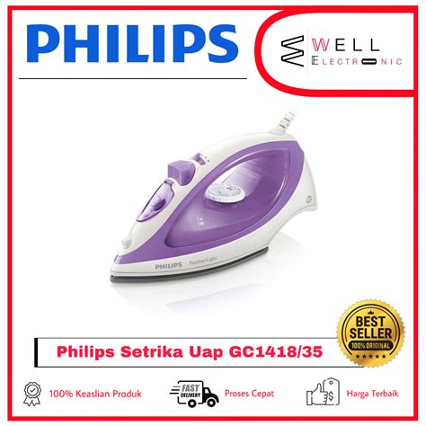 Jual Philips Gc Steam Iron Feather Light Setrika Uap Gc