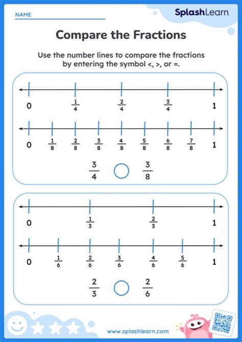 Compare Same Numerator Fractions On The Number Line — Printable Worksheets Library