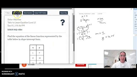 Table To Linear Equation Level Youtube