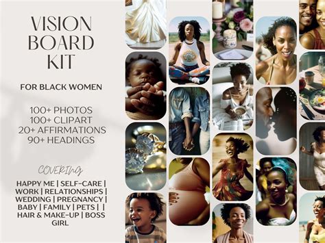 Vision Board Printables For Black Women Vision Board Kit Vision Board