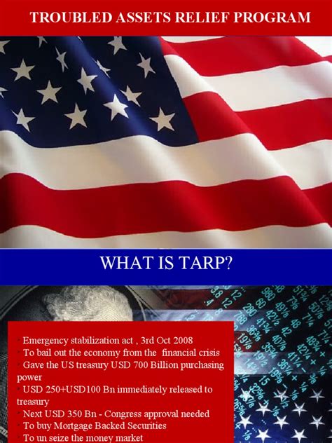 Tarp Presentation Pdf Troubled Asset Relief Program Goldman Sachs