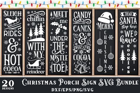 Christmas Porch Sign Svg Bundle Graphic By Delartcreation · Creative