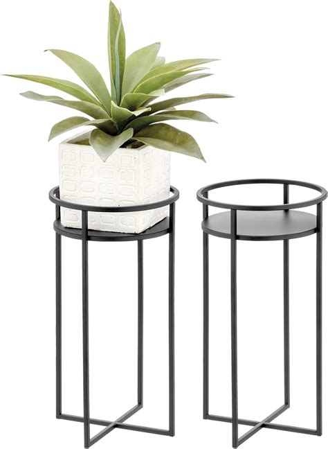 Amazon MDesign Metal Mid Century Planter Indoor Outdoor Stands For