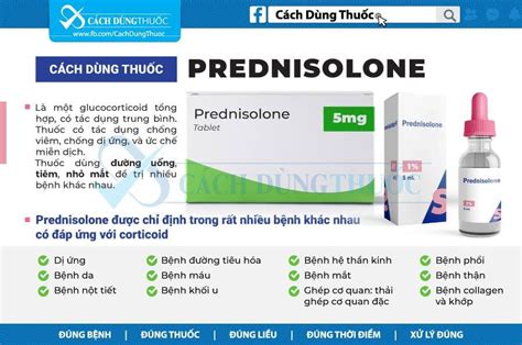 Hướng Dẫn Sử Dụng Thuốc Prednisolone Benhvn