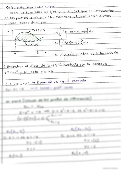 SOLUTION Apuntes con ejercicios Cálculo de Área integrales