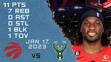 Precious Achiuwa Nba Player Highlights Raptors Vs Bucks