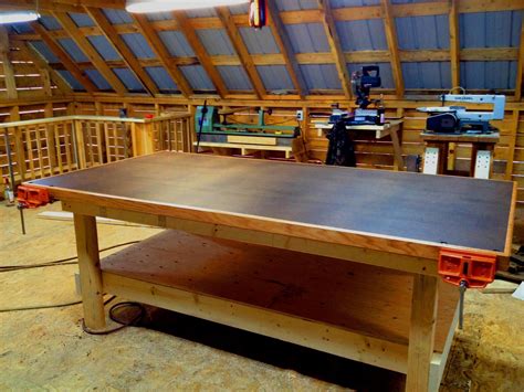 John Builds Himself A Much Needed Shop Table For His Upstairs Woodshop