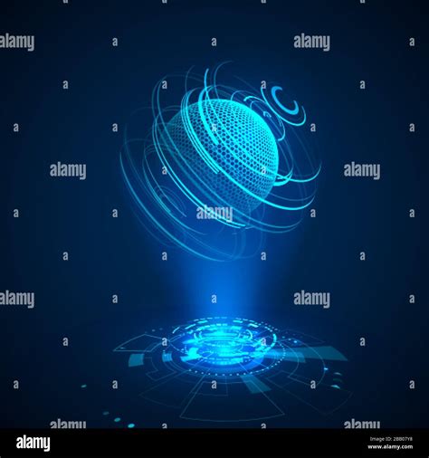 Hologram Earth Stock Vector Images Alamy