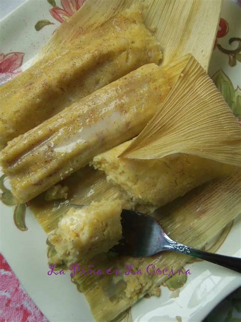 Tamales de Elote Uchepos~Sweet and Savory Fresh Corn Tamales - La Piña ...