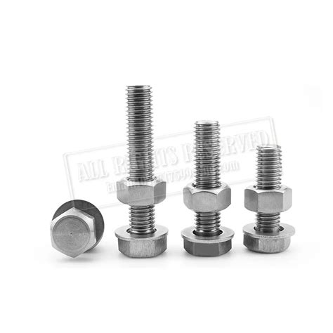 Nut Bolt M4 Titanium Hex Head Bolt Stitanium Washer Ti Steel Hex Nut