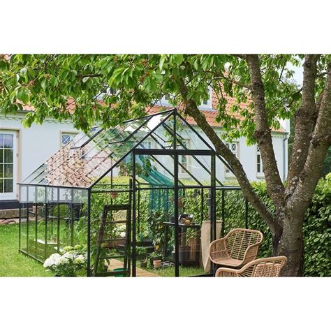 Halls Qube Greenhouse Black Toughened Glass F Steam