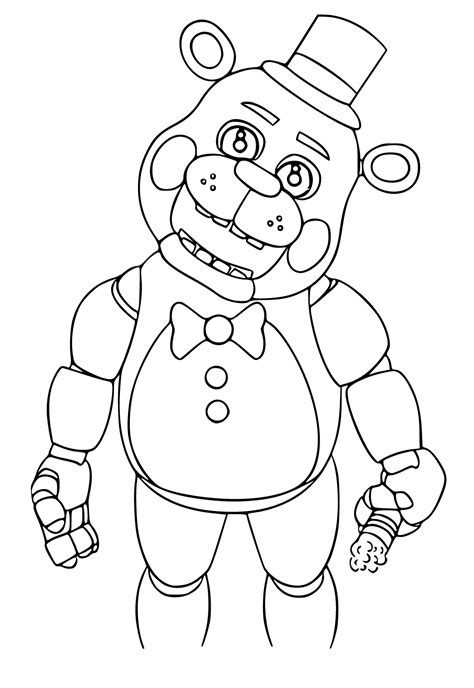 Desenho E Imagem Cinco Noites No Freddy Urso Para Colorir E Imprimir