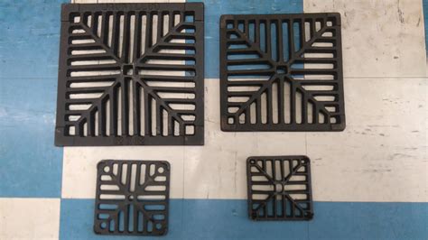 Black X Mm X Mm Mm Thick Square Cast Iron Gully