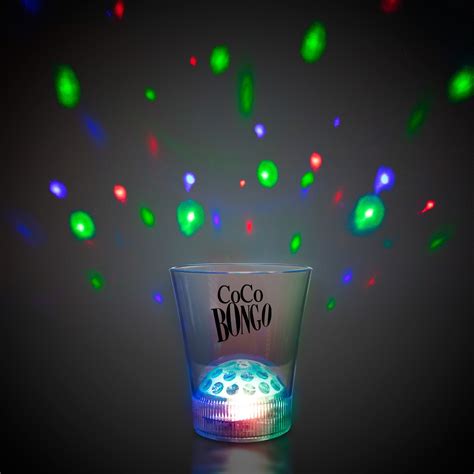 9 Oz Light Up Led Disco Ball Rock Glass Bar Supplies Drinkware