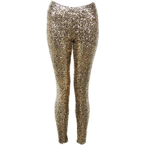 Gold Sequin Leggings 41 Liked On Polyvore Gold Sequin Leggings