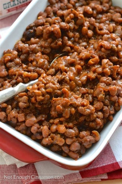 Slow Cooker Baked Beans With Bacon Molasses Not Enough Cinnamon