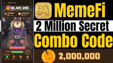 Memefi Secret Reward Combo Level 1 7 Memefi Coin Secret Code