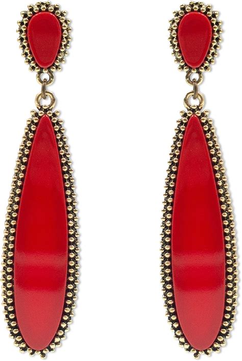 Ole Ole Flamenco Valencia Red Earrings For Women Spanish