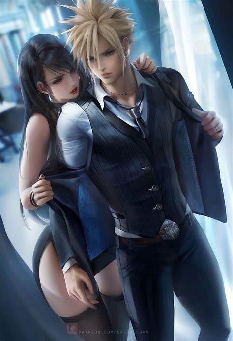 Tifa And Cloud R Sakimichan