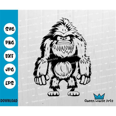 Bigfoot Svg Yeti Svg Cute Bigfoot Cartoon Svg Sasquatch Cr Inspire Uplift