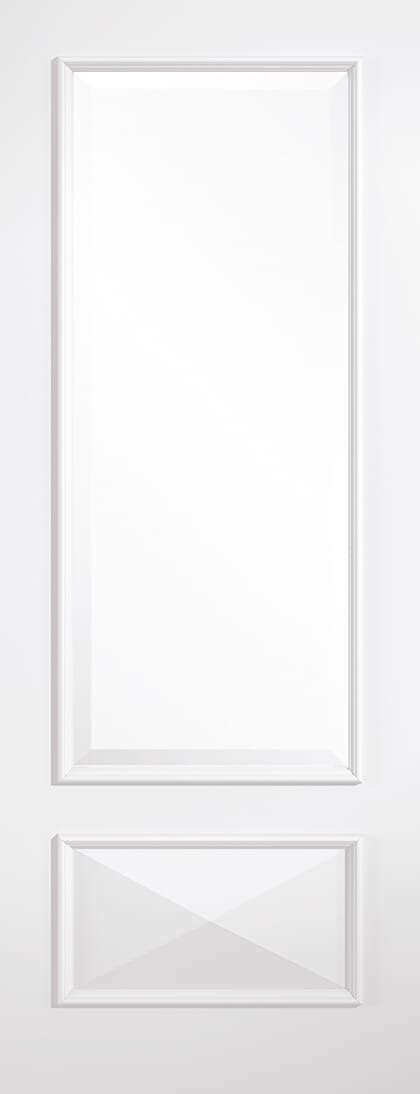 1981x762x35mm 78x30 Knightsbridge White Clear Glass Internal Door