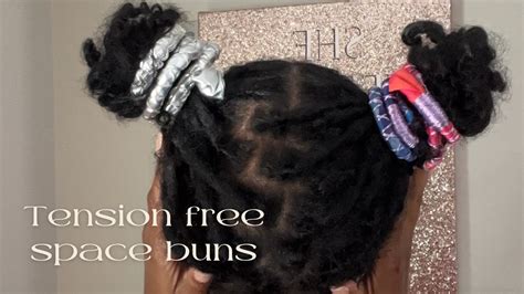 Starter Loc Style Space Buns No Tension Loc Style Youtube