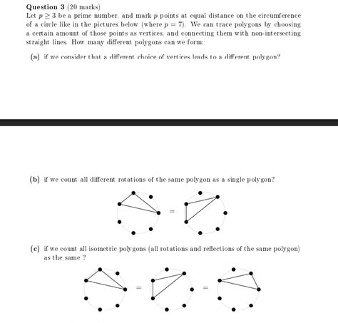 Solved Question 3 20 Marks Let P 3 Be Prime Number And Mark P Point S Equal Distance On