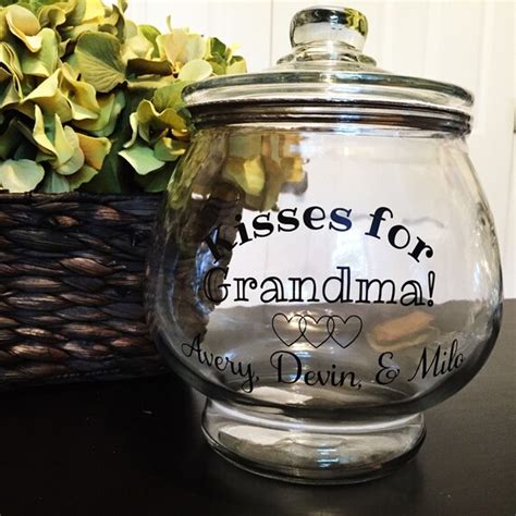 Custom Personalized Cookie Jar Large T Glass