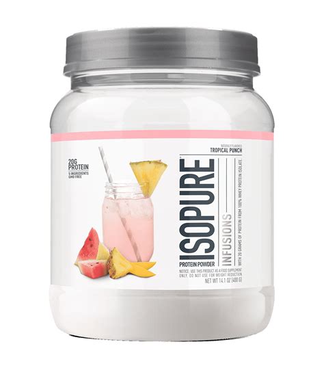 Isopure Infusions 100 Whey Protein Isolate Tropical Punch16 Servings