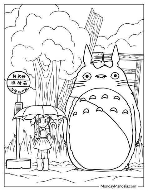 Studio Ghibli Coloring Pages Free Pdf Printables Cartoon