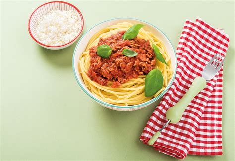 Herzhafte Bio Spaghetti Bolognese Frisch Gekocht