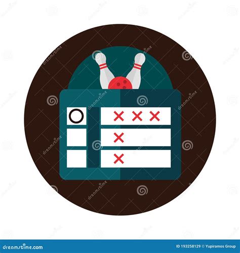 Bowling Score Sheet Blank Template Scoreboard With Game Objects