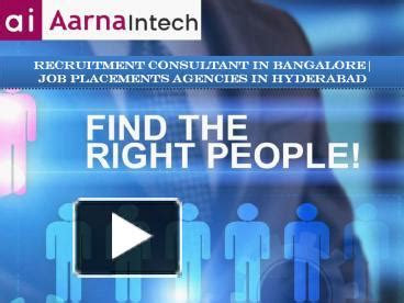 Ppt Hr Services In Bangalore Job Placement Agencies In Hyderabad