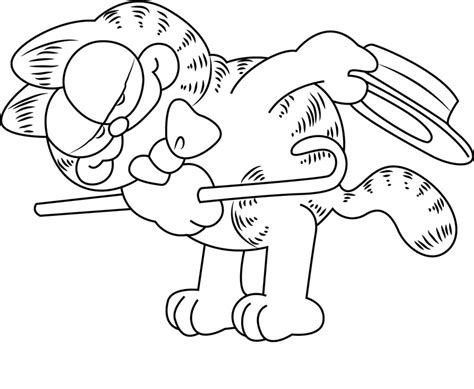 Coloriage Garfield Gratuit Imprimer Ou Colorier En Ligne