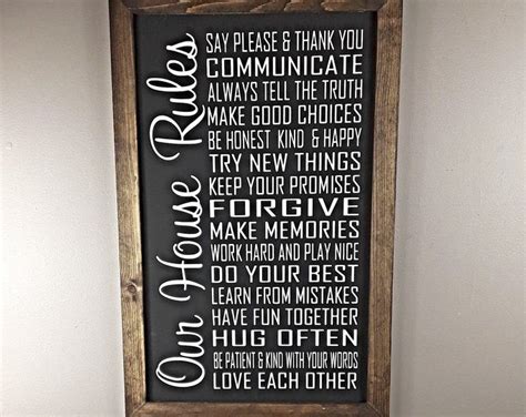 Customize This Our House Rules Sign With Your House Rules Its So Much