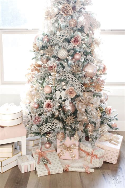 Blush Pink Christmas Tree Decorations