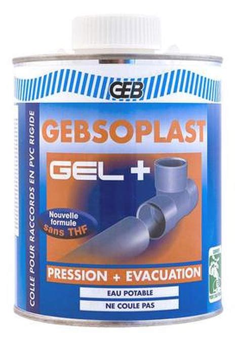 Colle Gel Pvc Gebsoplast Gel Plus Geb Boîte 1l Avec Pinceau