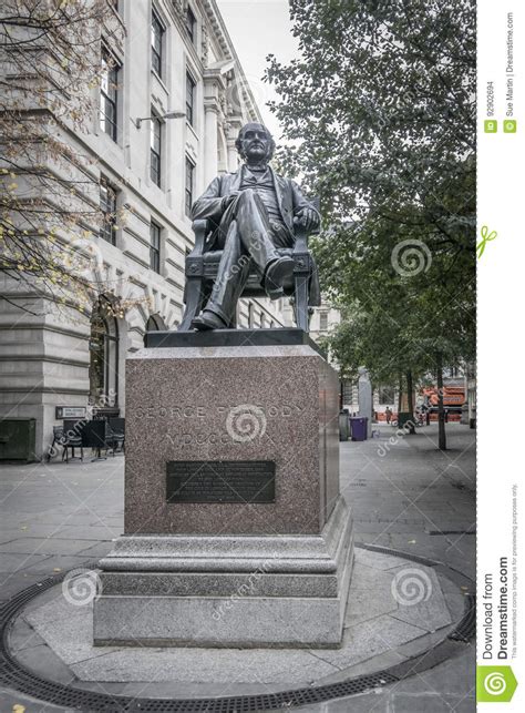 George Peabody Statue Stock Photo Image Of Historic 92902694