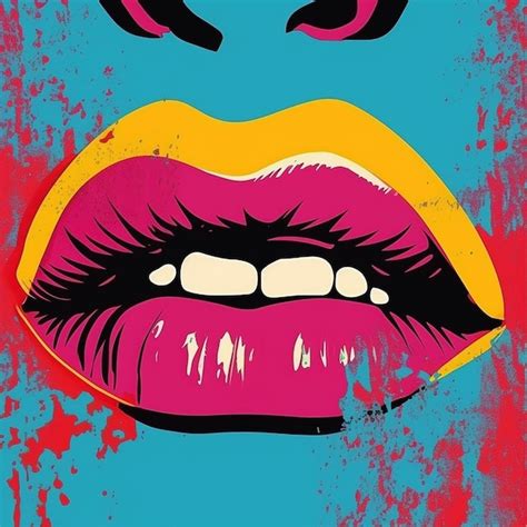 Premium Photo Beautiful Sexy Woman Lips Sticker Illustration