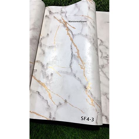 Jual Wallpaper Dinding Granit Marmer Marble Abstrak Urat Emas Shopee