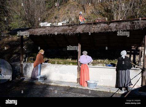 Pentema Italy December The Characteristic Nativity Scene Built