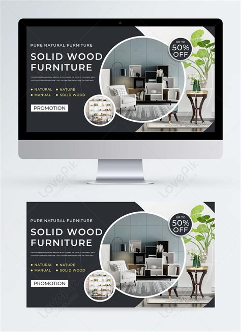 Dark Creative Furniture Sales Promotion Banner Template Imagepicture