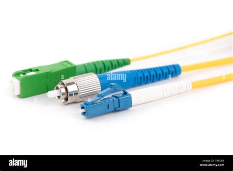 fiber optic single mode connectors Stock Photo - Alamy