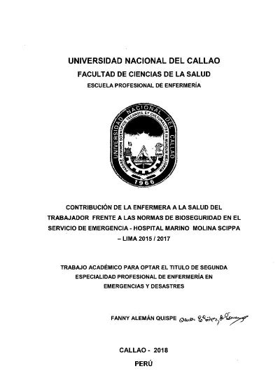 Contribuci N De La Enfermera A La Salud Del Trabajador Frente A Las