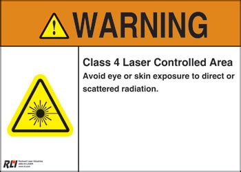 Class 4 Laser Warning Signs At Rockwell Laser Industries