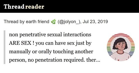 Thread By Jolyon Non Penetrative Sexual Interactions Are Sex You