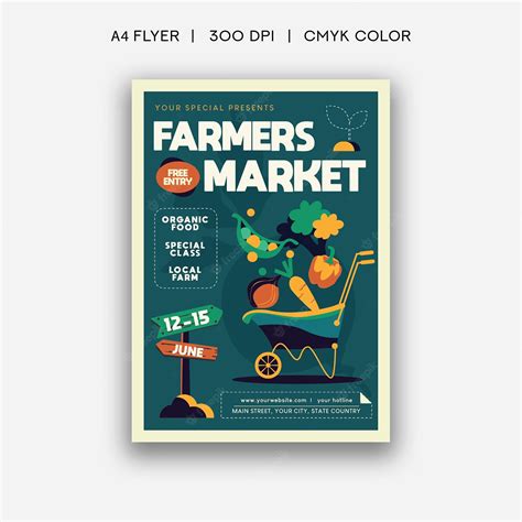 Premium PSD | Farmer Market Flyer