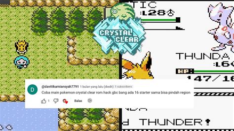 Gbc Rom Hack Open World Pokemon Crystal Clear Youtube